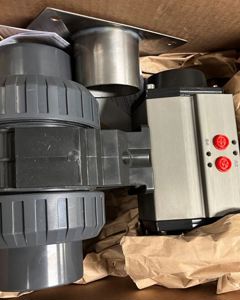 Ball valve Ø75 PVC incl pneumatic drive f/mixing tank Culina